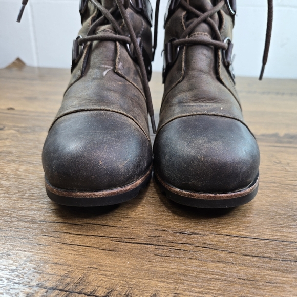 Sorel Joan Of Artic Wedge Mid Patina Brown Boots - Picture 9 of 12